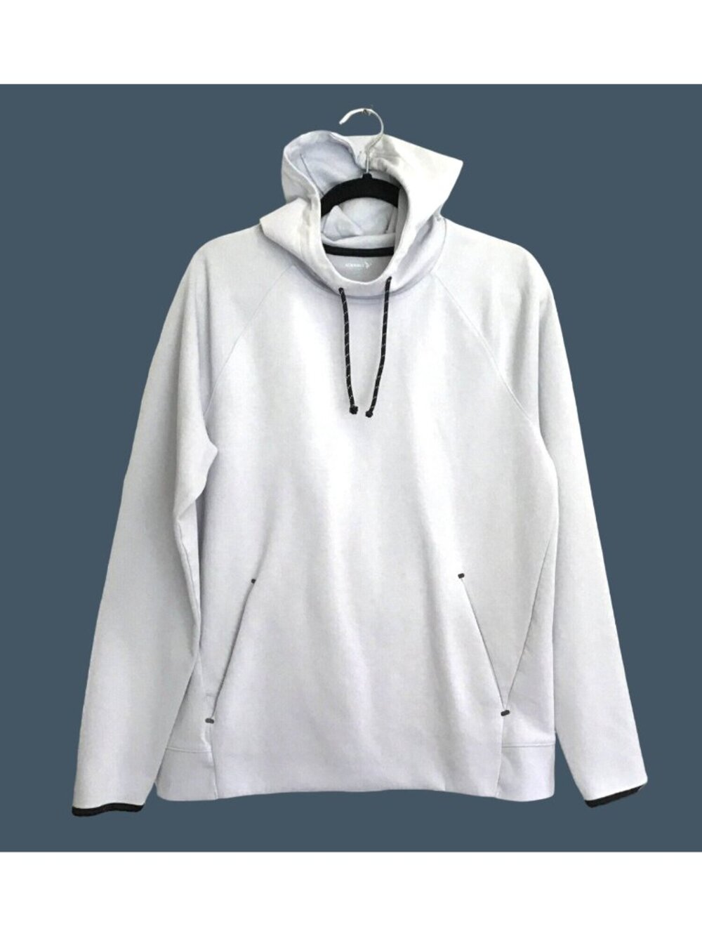 OLD NAVY- MENS GRAY/BLUE PULLOVER KANGAROO POCKET HOODIE SIZE MEDIUM